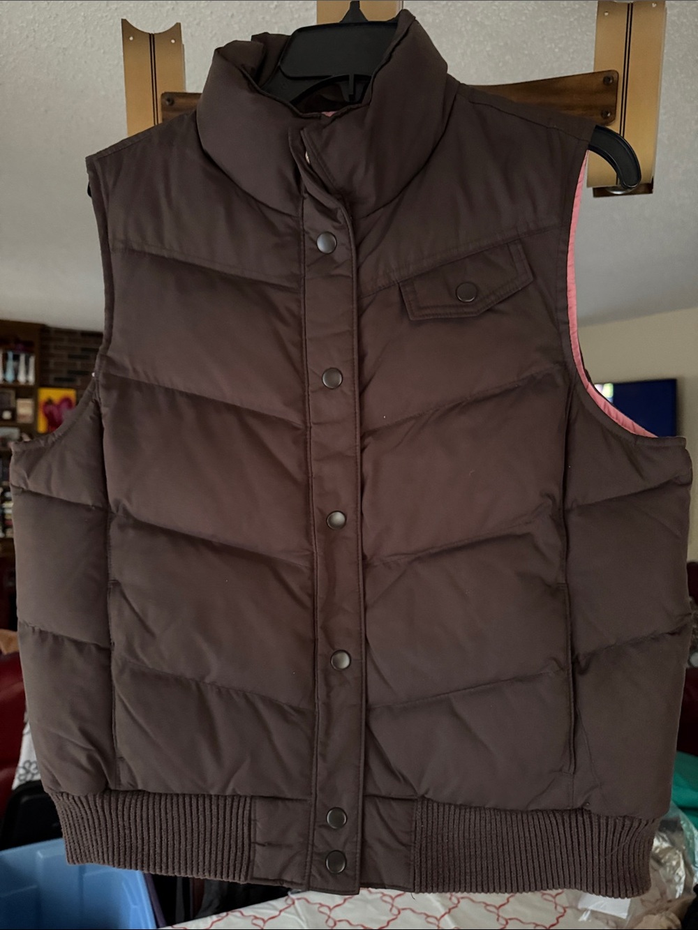 GAP Brown Quilted Puffer Vest